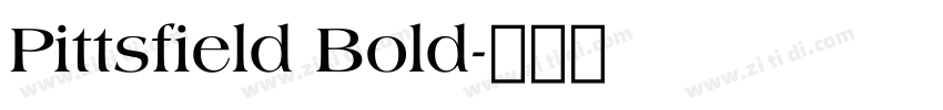 Pittsfield Bold字体转换